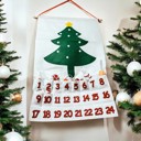 10 Ornaments 10 Ornaments Felt Advent Calendar with pockets & Handmade Cotton Ornaments, Reusable Advent