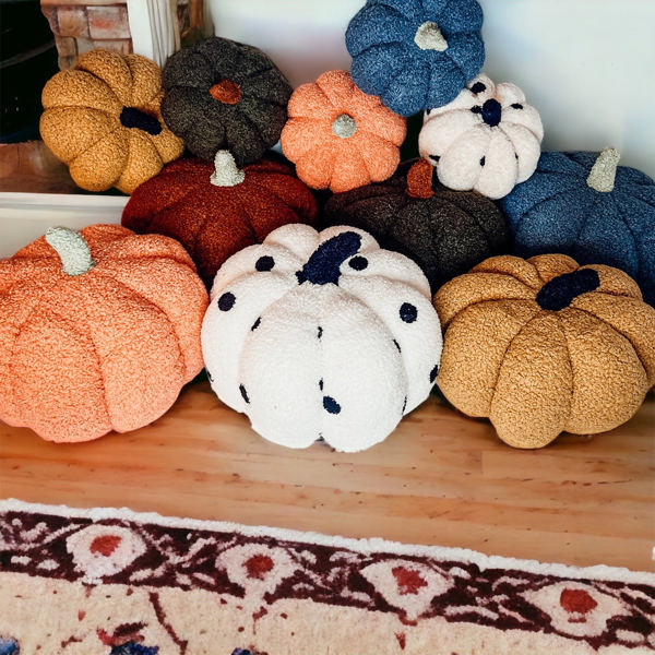 Handmade Plush Pumpkin Decorations | Fall Home Decor | Pumpkin Pillows