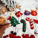  Felt Advent Calendar with pockets & Handmade Cotton Ornaments, Reusable Advent