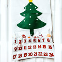  Felt Advent Calendar with pockets & Handmade Cotton Ornaments, Reusable Advent