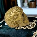  Resin Skull Head, Handmade Halloween Home Decorations for Tabletop, Gothic Halloween Decor & Gifts, High End Halloween Decor