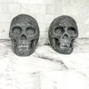  Resin Skull Head, Handmade Halloween Home Decorations for Tabletop, Gothic Halloween Decor & Gifts, High End Halloween Decor