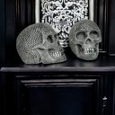  Resin Skull Head, Handmade Halloween Home Decorations for Tabletop, Gothic Halloween Decor & Gifts, High End Halloween Decor