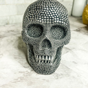  Resin Skull Head, Handmade Halloween Home Decorations for Tabletop, Gothic Halloween Decor & Gifts, High End Halloween Decor