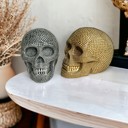  Resin Skull Head, Handmade Halloween Home Decorations for Tabletop, Gothic Halloween Decor & Gifts, High End Halloween Decor