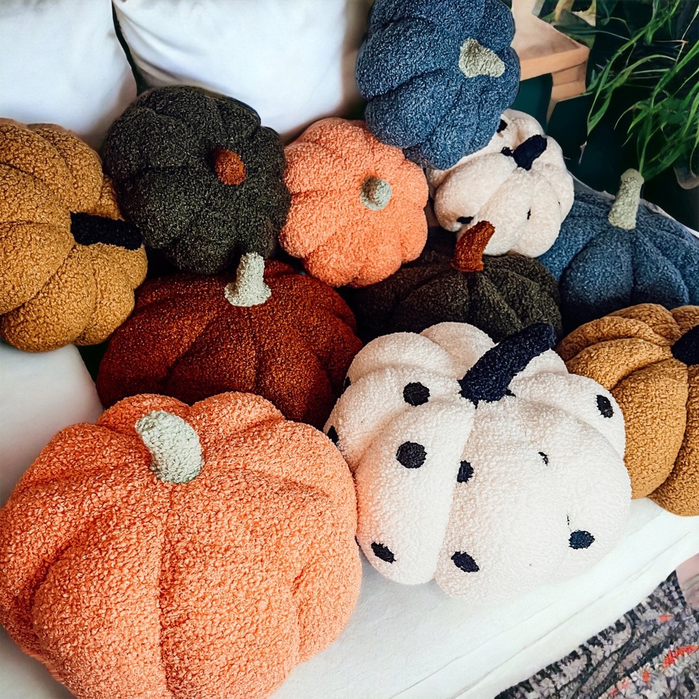 Handmade Plush Pumpkin Decorations | Fall Home Decor | Pumpkin Pillows