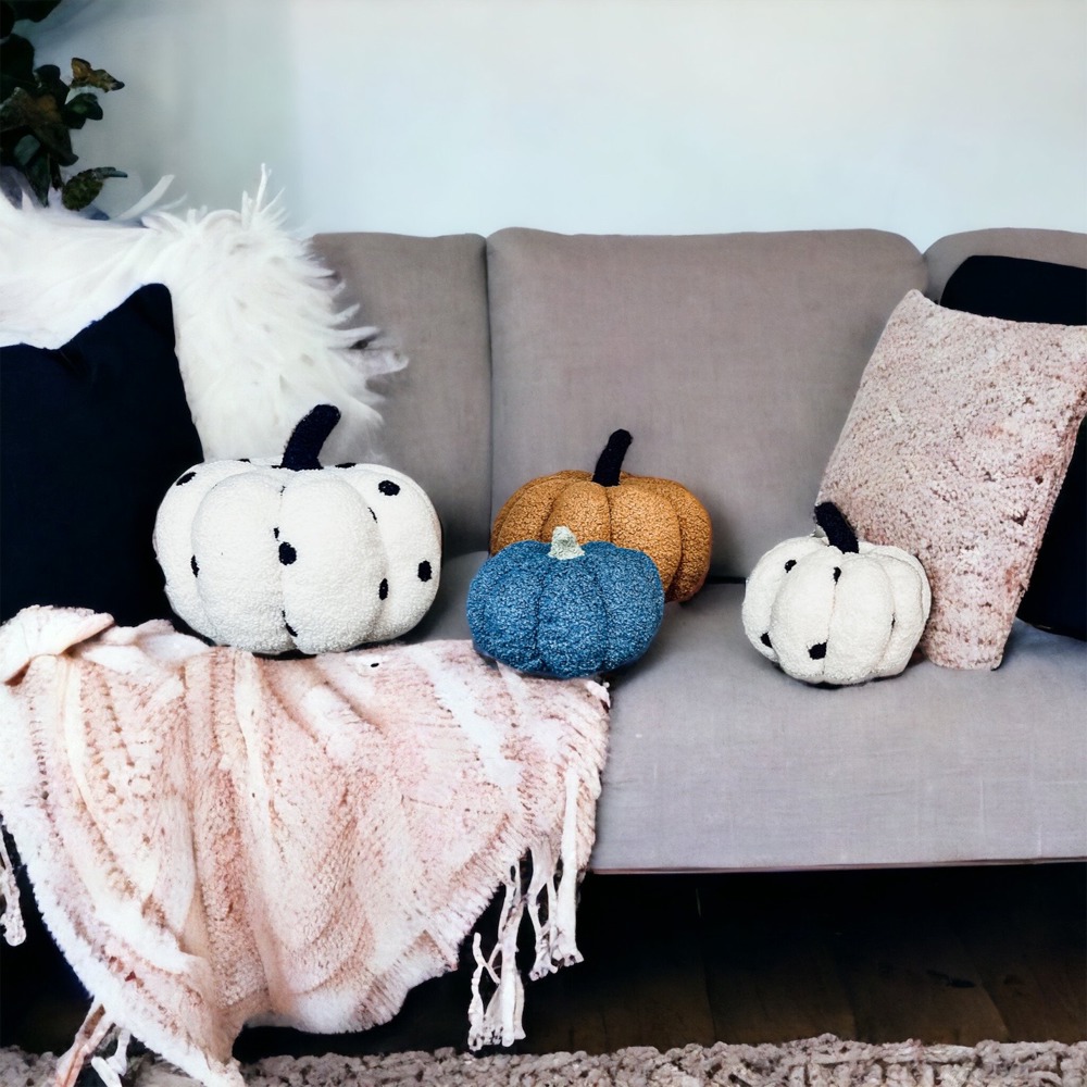 Handmade Plush Pumpkin Decorations | Fall Home Decor | Pumpkin Pillows