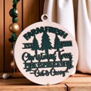 Farm Fresh Handmade Wooden Christmas Ornaments, Farm Fresh Christmas Tree Holiday Home Decor, Unique Hanging Christmas Tree Decorations