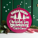 Farm Fresh Handmade Wooden Christmas Ornaments, Farm Fresh Christmas Tree Holiday Home Decor, Unique Hanging Christmas Tree Decorations