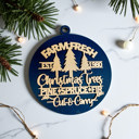 Farm Fresh Handmade Wooden Christmas Ornaments, Farm Fresh Christmas Tree Holiday Home Decor, Unique Hanging Christmas Tree Decorations