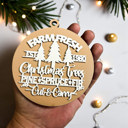 Farm Fresh Handmade Wooden Christmas Ornaments, Farm Fresh Christmas Tree Holiday Home Decor, Unique Hanging Christmas Tree Decorations