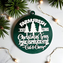 Farm Fresh Handmade Wooden Christmas Ornaments, Farm Fresh Christmas Tree Holiday Home Decor, Unique Hanging Christmas Tree Decorations