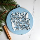 Jolliest Bunch of Handmade Wooden Christmas Ornaments, Farm Fresh Christmas Tree Holiday Home Decor, Unique Hanging Christmas Tree Decorations