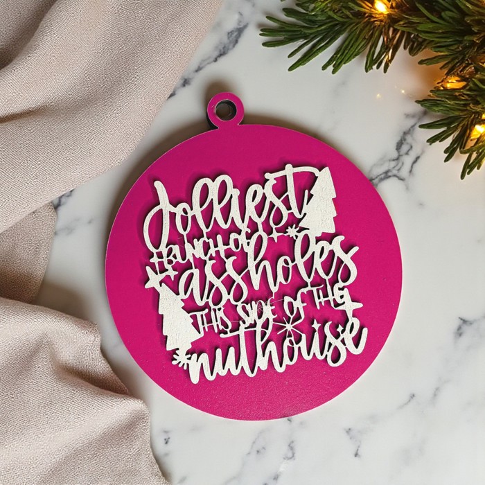 Handmade Wooden Christmas Ornaments, Farm Fresh Christmas Tree Holiday Home Decor, Unique Hanging Christmas Tree Decorations