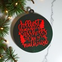 Jolliest Bunch of Handmade Wooden Christmas Ornaments, Farm Fresh Christmas Tree Holiday Home Decor, Unique Hanging Christmas Tree Decorations