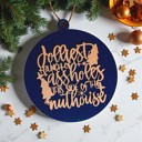 Jolliest Bunch of Handmade Wooden Christmas Ornaments, Farm Fresh Christmas Tree Holiday Home Decor, Unique Hanging Christmas Tree Decorations