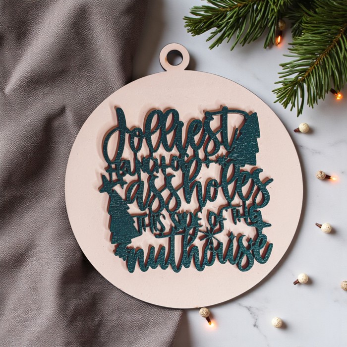 Handmade Wooden Christmas Ornaments, Farm Fresh Christmas Tree Holiday Home Decor, Unique Hanging Christmas Tree Decorations