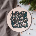 Jolliest Bunch of Handmade Wooden Christmas Ornaments, Farm Fresh Christmas Tree Holiday Home Decor, Unique Hanging Christmas Tree Decorations