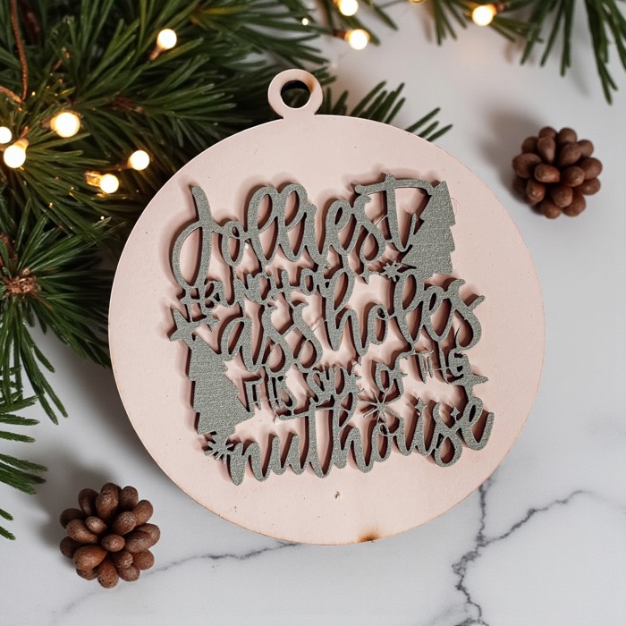Handmade Wooden Christmas Ornaments, Farm Fresh Christmas Tree Holiday Home Decor, Unique Hanging Christmas Tree Decorations