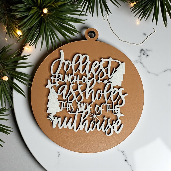 Handmade Wooden Christmas Ornaments, Farm Fresh Christmas Tree Holiday Home Decor, Unique Hanging Christmas Tree Decorations