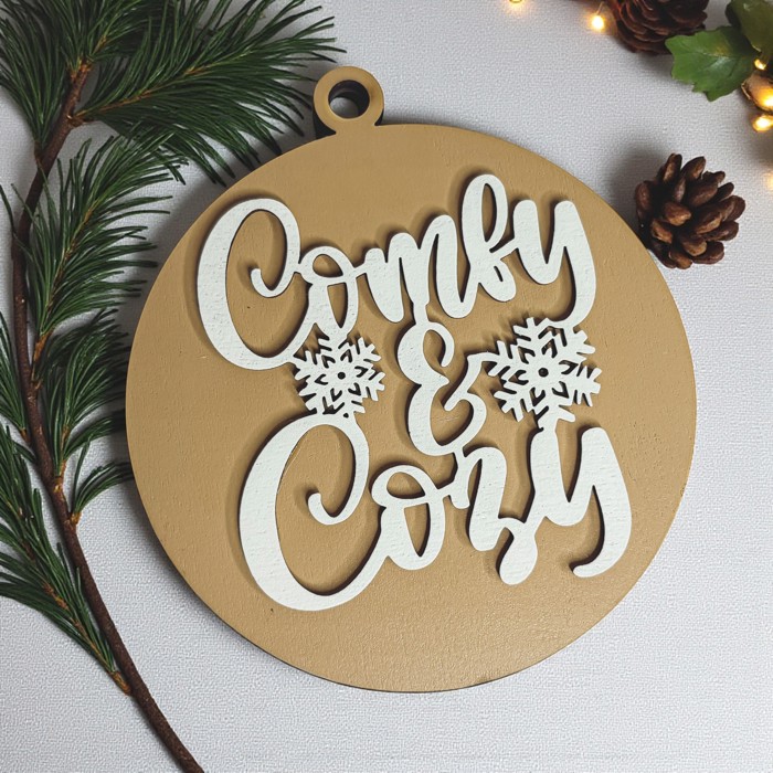 Handmade Wooden Christmas Ornaments, Farm Fresh Christmas Tree Holiday Home Decor, Unique Hanging Christmas Tree Decorations