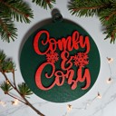 Comfy & Cozy Handmade Wooden Christmas Ornaments, Farm Fresh Christmas Tree Holiday Home Decor, Unique Hanging Christmas Tree Decorations