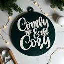 Comfy & Cozy Handmade Wooden Christmas Ornaments, Farm Fresh Christmas Tree Holiday Home Decor, Unique Hanging Christmas Tree Decorations