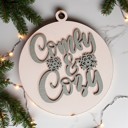 Comfy & Cozy Handmade Wooden Christmas Ornaments, Farm Fresh Christmas Tree Holiday Home Decor, Unique Hanging Christmas Tree Decorations
