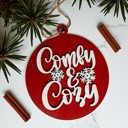 Comfy & Cozy Handmade Wooden Christmas Ornaments, Farm Fresh Christmas Tree Holiday Home Decor, Unique Hanging Christmas Tree Decorations