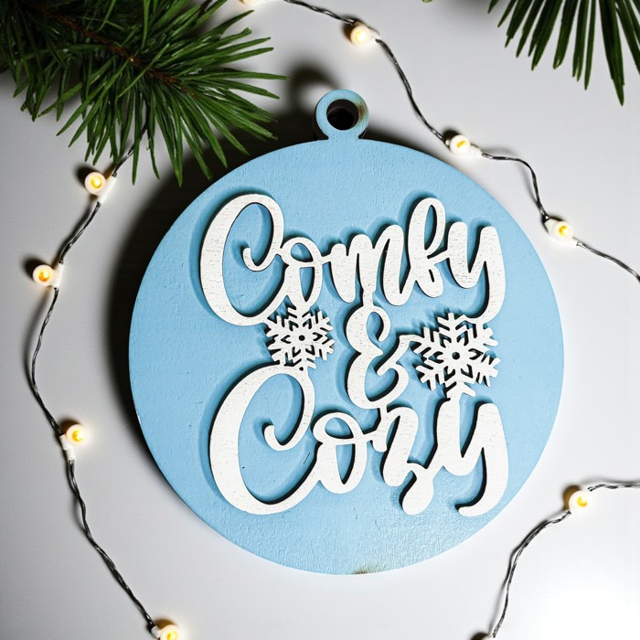 Handmade Wooden Christmas Ornaments, Farm Fresh Christmas Tree Holiday Home Decor, Unique Hanging Christmas Tree Decorations