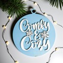 Comfy & Cozy Handmade Wooden Christmas Ornaments, Farm Fresh Christmas Tree Holiday Home Decor, Unique Hanging Christmas Tree Decorations