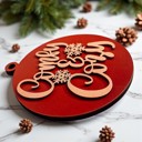 Comfy & Cozy Handmade Wooden Christmas Ornaments, Farm Fresh Christmas Tree Holiday Home Decor, Unique Hanging Christmas Tree Decorations
