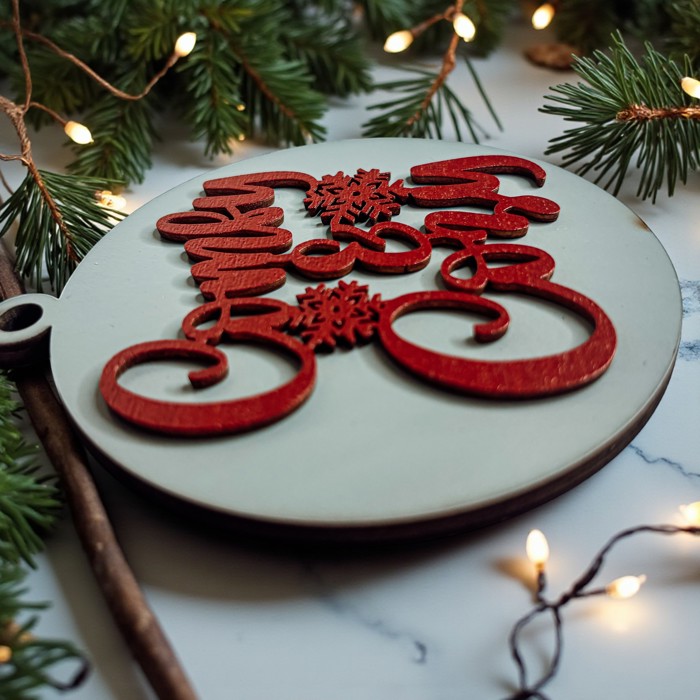 Handmade Wooden Christmas Ornaments, Farm Fresh Christmas Tree Holiday Home Decor, Unique Hanging Christmas Tree Decorations