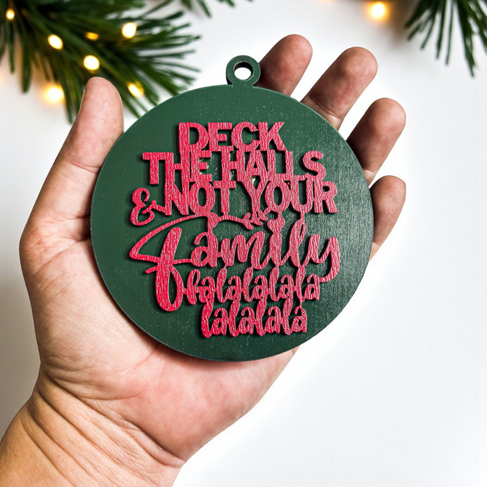 Handmade Wooden Christmas Ornaments, Farm Fresh Christmas Tree Holiday Home Decor, Unique Hanging Christmas Tree Decorations