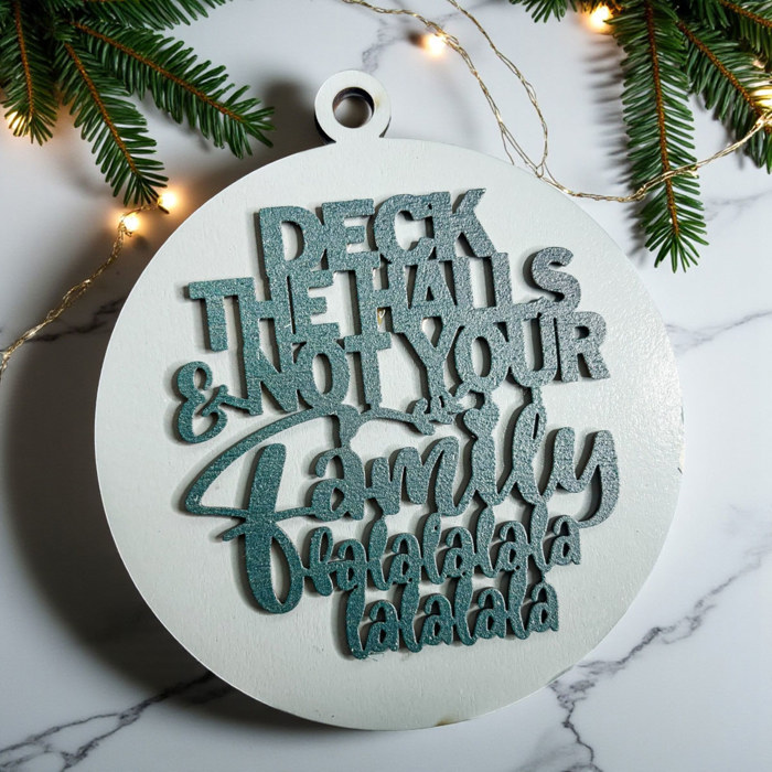 Handmade Wooden Christmas Ornaments, Farm Fresh Christmas Tree Holiday Home Decor, Unique Hanging Christmas Tree Decorations