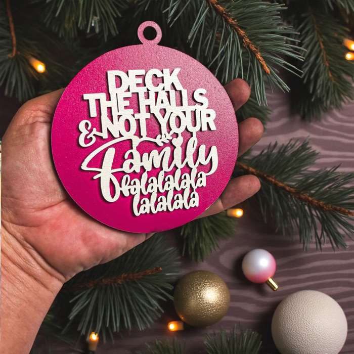 Handmade Wooden Christmas Ornaments, Farm Fresh Christmas Tree Holiday Home Decor, Unique Hanging Christmas Tree Decorations
