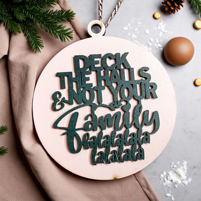 Handmade Wooden Christmas Ornaments, Farm Fresh Christmas Tree Holiday Home Decor, Unique Hanging Christmas Tree Decorations
