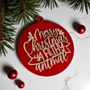 Filthy Animal Handmade Wooden Christmas Ornaments, Farm Fresh Christmas Tree Holiday Home Decor, Unique Hanging Christmas Tree Decorations