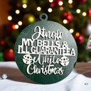 Jingle My Bells Handmade Wooden Christmas Ornaments, Farm Fresh Christmas Tree Holiday Home Decor, Unique Hanging Christmas Tree Decorations