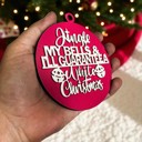 Jingle My Bells Handmade Wooden Christmas Ornaments, Farm Fresh Christmas Tree Holiday Home Decor, Unique Hanging Christmas Tree Decorations