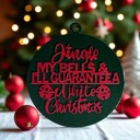 Jingle My Bells Handmade Wooden Christmas Ornaments, Farm Fresh Christmas Tree Holiday Home Decor, Unique Hanging Christmas Tree Decorations