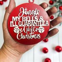 Jingle My Bells Handmade Wooden Christmas Ornaments, Farm Fresh Christmas Tree Holiday Home Decor, Unique Hanging Christmas Tree Decorations