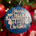 Jingle My Bells Handmade Wooden Christmas Ornaments, Farm Fresh Christmas Tree Holiday Home Decor, Unique Hanging Christmas Tree Decorations