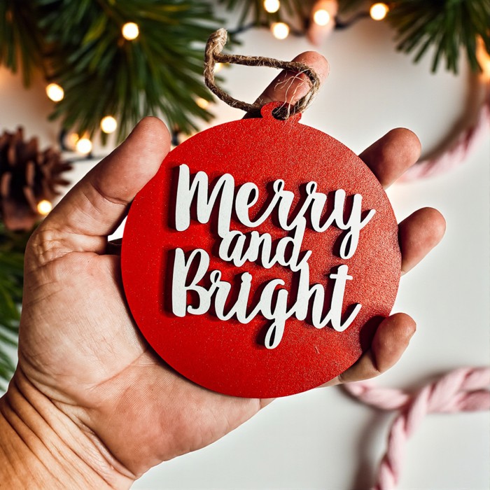 Handmade Wooden Christmas Ornaments, Farm Fresh Christmas Tree Holiday Home Decor, Unique Hanging Christmas Tree Decorations