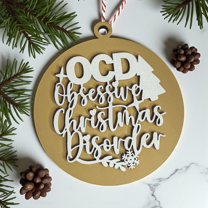 Handmade Wooden Christmas Ornaments, Farm Fresh Christmas Tree Holiday Home Decor, Unique Hanging Christmas Tree Decorations