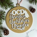 OCD Handmade Wooden Christmas Ornaments, Farm Fresh Christmas Tree Holiday Home Decor, Unique Hanging Christmas Tree Decorations