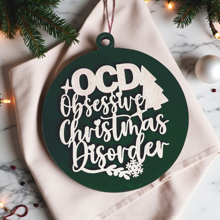 Handmade Wooden Christmas Ornaments, Farm Fresh Christmas Tree Holiday Home Decor, Unique Hanging Christmas Tree Decorations