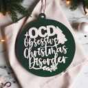 OCD Handmade Wooden Christmas Ornaments, Farm Fresh Christmas Tree Holiday Home Decor, Unique Hanging Christmas Tree Decorations