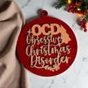 OCD Handmade Wooden Christmas Ornaments, Farm Fresh Christmas Tree Holiday Home Decor, Unique Hanging Christmas Tree Decorations