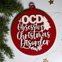 OCD Handmade Wooden Christmas Ornaments, Farm Fresh Christmas Tree Holiday Home Decor, Unique Hanging Christmas Tree Decorations